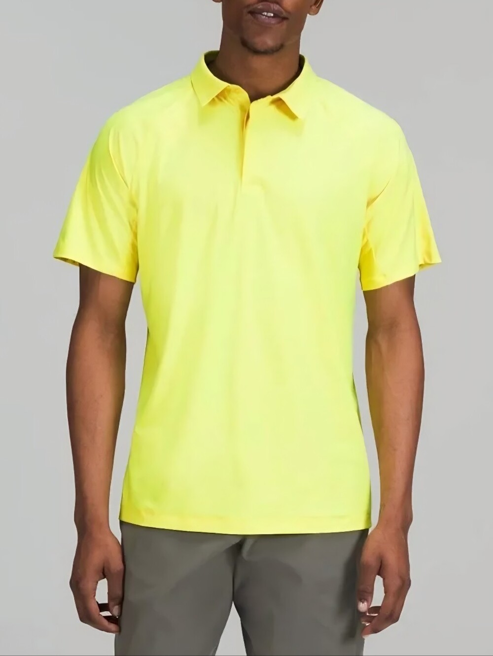 Lululemon Stretch Golf Polo Shirt Neon Yellow Size Large *Read*